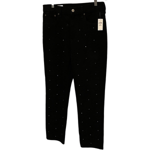 Nwt’s Women’s GAP Black Jeans With Rhinestones Size 28